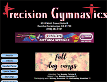 Tablet Screenshot of precision-gym.com